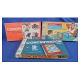 Vintage Board Games-Battleship, Concentration,
