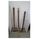 3 Antique Pick Axes