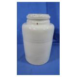 White Stoneware Storage Crock-approx 2 qt