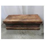 Antique Wooden Foot Locker 36x12x12"