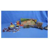 Toy Lot-1940s Tootsie Toy Car, Wood Clarinet, 4