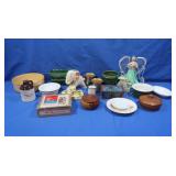 Vintage Corn Husk Angel, McCoy Planter & more