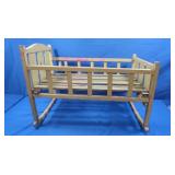 Vintage Baby Doll Cradle 26x14.5x18"H
