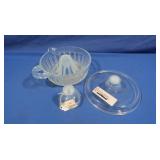 Antique Fry Glass Retainer, Casserole Lid,