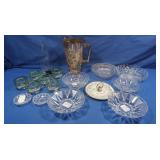 Vintage Green & Silver Branded Punch Cups (set of