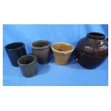 Brown Stoneware Crocks