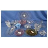 Vintage Glass-Akro Agate Flower Pot, Pink