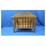 Vintage Wooden Magazine Rack