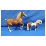2 Breyer Horses-Belgian Stallion, Classic Mustang