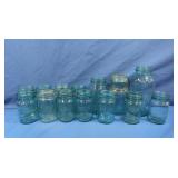 Antique Blue Canning Jars