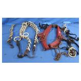 Antique Rein Spreader, Leather Straps, Celluloid,