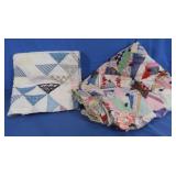 2 Vintage Handmade Quilts 116x60" & 78x70"