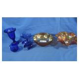 Carnival Glass & Cobalt