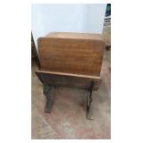Antique Childs School Desk-wood & iron 30x24x25"