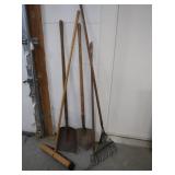 Rake, Push Broom, Shovel