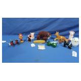 Vintage Flocked Plaster Bear Family Figures, Avon