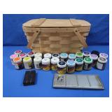 Enamel Paints, Wood Basket