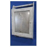 White Wood Mirrored Medicine Cabinet