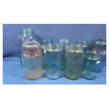 Antique Blue Canning Jars