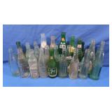 Soda Bottles-7up, unlabeled, Sanders & more