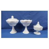 Vintage Grape Pattern Milk Glass