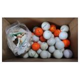 Practice Golf Balls (used), Tees, Ball Markers