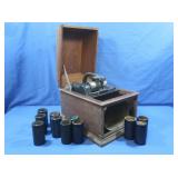 Antique Thomas Edison Amberola w/Tubes (works)