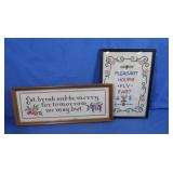 2 Framed Needlepoint Artwork
