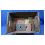 Wood Crate w/Slot Handles, Misc Wood Slat Pieces