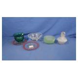 Frosted Glass Vanity Perfume Bottle w/Stopper,