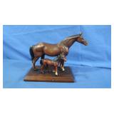 Vintage Hubley Cast Iron Horse & Colt