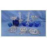 Cobalt & Clear Glass-Votives, Candle Rings,