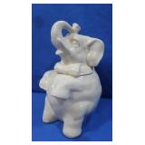 Ceramic Elephant Cookie Jar-marked USA on bottom
