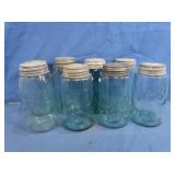 Antique Glass Mason Jars & Lids