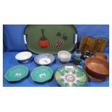 Pottery Pieces, Lathe Turned Bowls, Plastic Bar