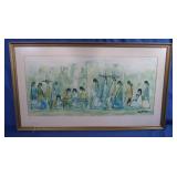 Framed Ted Degrazia artist signed The Navajo Fair
