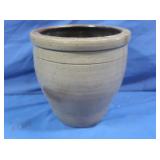 Antique Tulip Salt Glazed Grey Crock