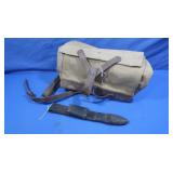 Vintage Military Canvas & Leather Pack, Combat