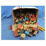Vintage Wooden Toy Blocks