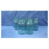 Antique Blue Canning Jars