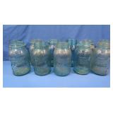 Antique Blue Mason Jars
