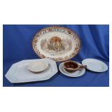 Brown Transfer Turkey Tray, Hull Bean Dish & more