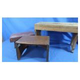 Wood Foot Stools, Art Deco & other Styles