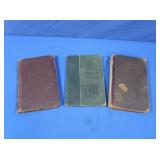 3 Antique 1800s School Books