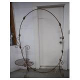 Vintage Metal Patio Stand 75" center H x 58"