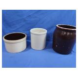 3 Antique Crocks