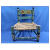 1940s Decorative Childs Chair w/Rush Seat