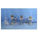 3 Antique Oil Lamps