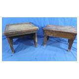 2 Wood Stools