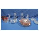 4 Cambridge Candle Stick Holders, 5 Mid Century